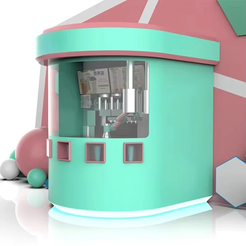 Customized Indoor Outdoor Wholesale Vending Machine Intelligent Milk Tea Maker 150 200 Cups Capacity Payment Supported