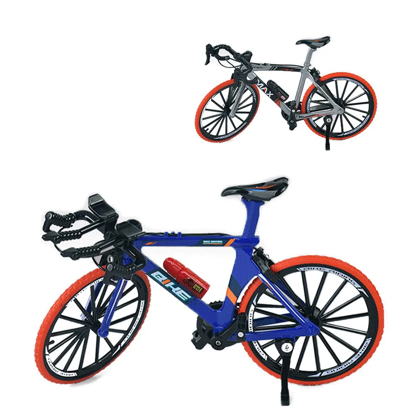 1:8 nuovo modello di bicicletta in lega colorata pressofuso Mini Finger Mountain Bike simulazione collezione di biciclette in metallo regali giocattoli per ragazzi