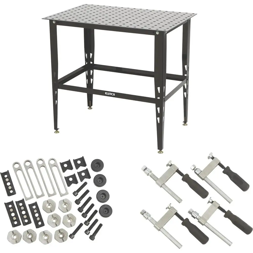 Steel Welding Table with Standard 16mm Holes Heavy-Duty Workbench Welding Operations