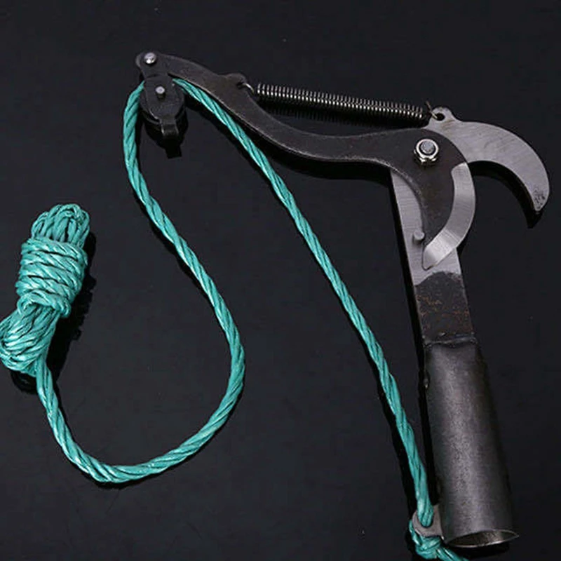 2PCS High-Altitude Extension Pruning Shears Effortless Shears With Rope Retractable Fruit Picker Branch Scissors