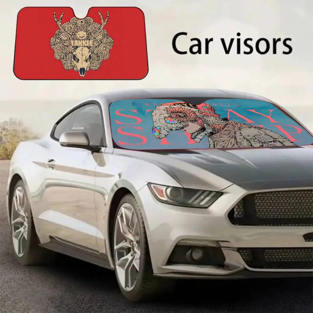 

Singer K-Kenshi Y-Yonezu Lost Corner Sunshade Fold-up Car Front Windshield 70x130cm Car Window Windscreen Cover Heat Reflector