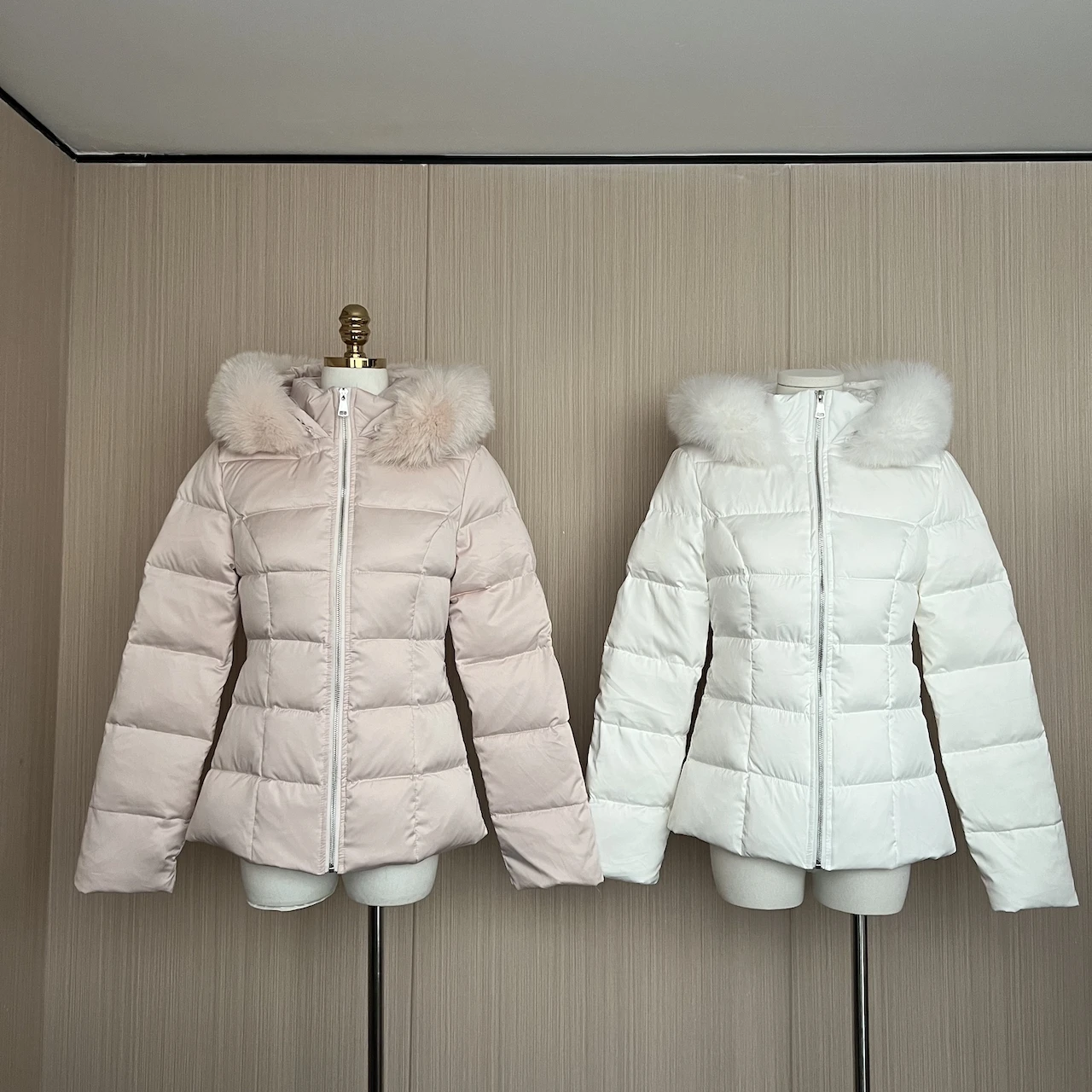 Manteau d'Hiver en Duvet de Canard Blanc pour Femme, Chaud, en Fausse Fourrure, à Capuche, Manches sulf, Slim, Rembourré