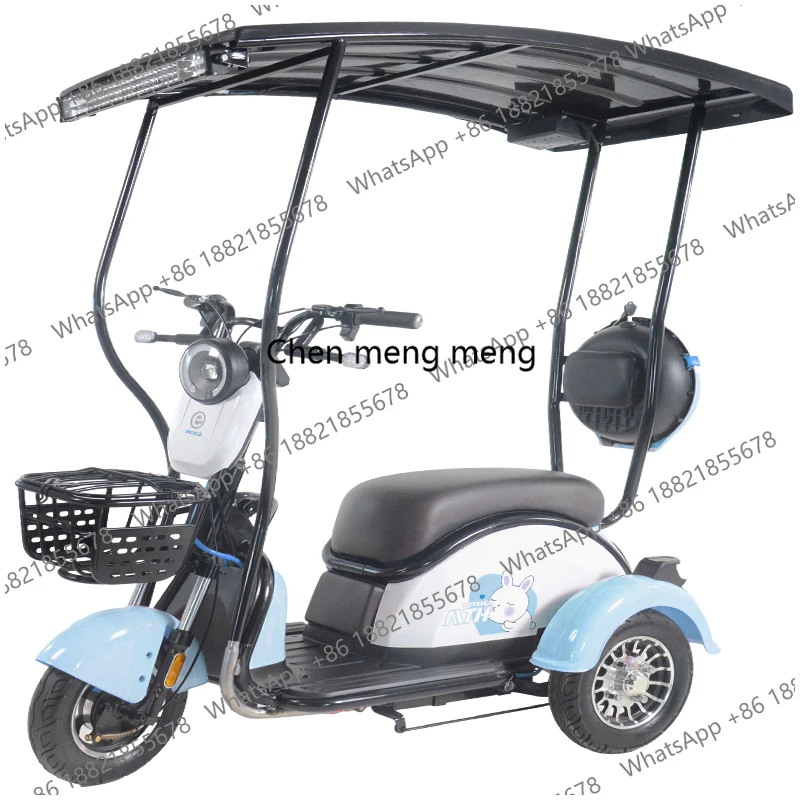 

A172 China Cheap Factory Price Solar Powered Three Wheel Electric Tricycle Hot Selling Adults Electric Motorcycle with Roof