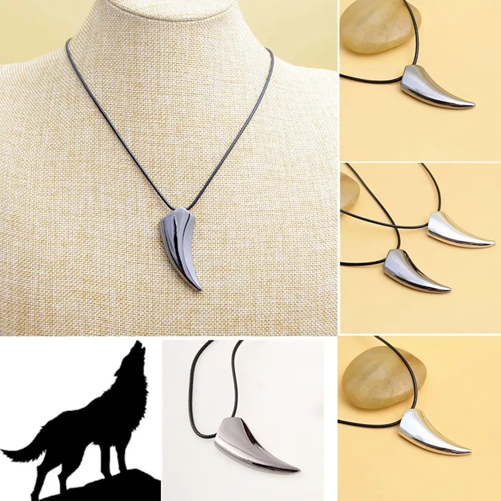 Gift Brave Trendy Titanium Men's Stylish Alloy Stainless Pendant Jewelry Tooth Necklace Wolf