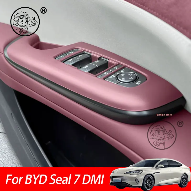 

For BYD Seal 7 DMI SEAL 07 DMI 2025 2026 Car Window Control Panel Silicone Pad Window Glass Lift Panel Silicone Protector Cover