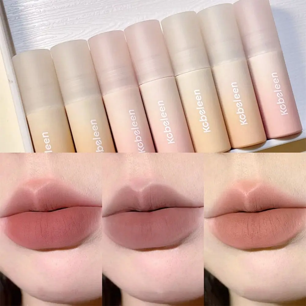 Matowy błyszczyk powiększający usta, długotrwały, zwiększający elastyczność ust, szminka w stylu lodów, 7 kolorów, nawilżająca pielęgnacja ust.