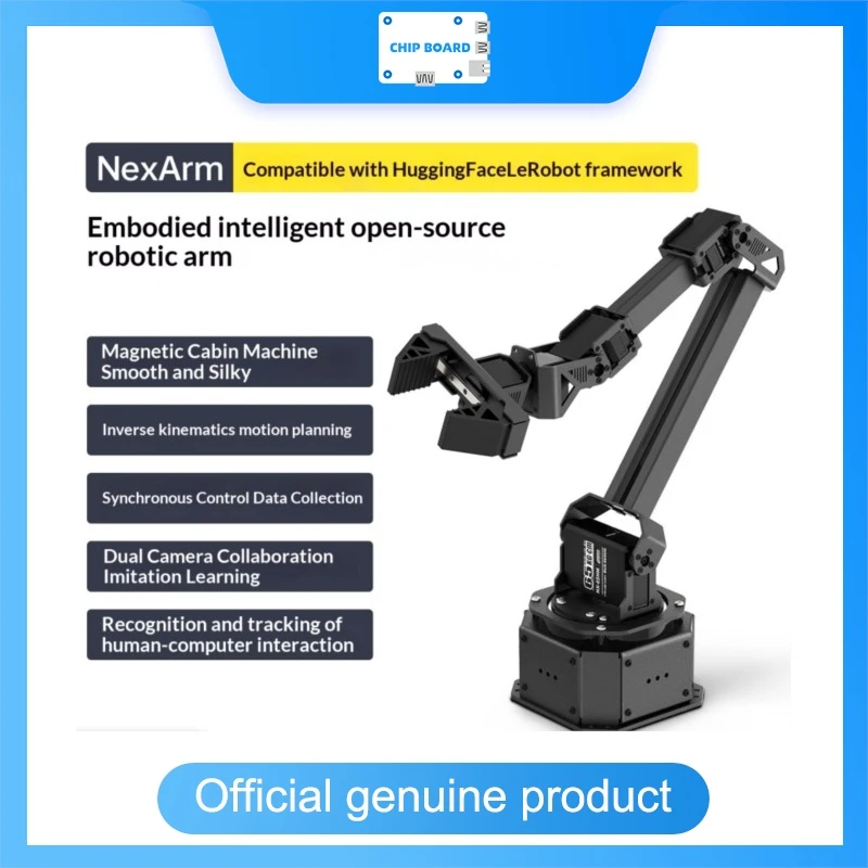 Hiwonder NexArm ESP32 Robot Arm, Open Source 6-Axis Mechanical Arm, AI Vision Large Model LeRobot Coding Platform