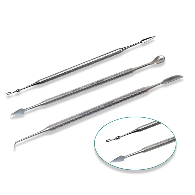 

Набор стоматологических резьбы по воску, нож для резьбы 46, 47, 48 # Ложка для воска Нож для воска Стоматологическая лаборатория Инструмент Восковой узор Carver