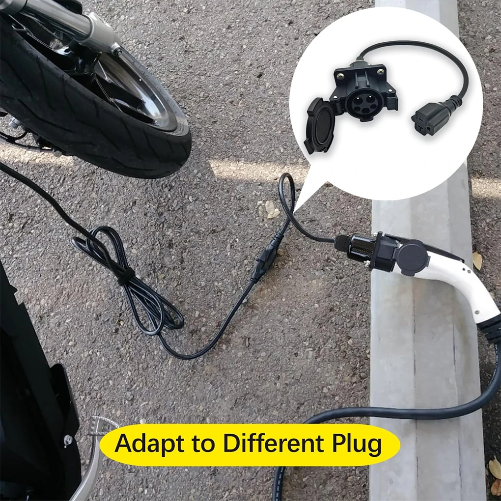 220V J1772 Type1 Socket To NEMA 5-15/5-20 EV Charger Adapter 16A 3.3KW 0.5M Cable for E-Bike/Scooter/One wheel