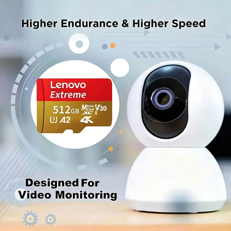 Lenovo Micro SD Card High Speed SD Memory Card 128GB  256GB 512GB 1TB 2TB Micro SD U3 V30 TF Flash Card for Phone Camera Devices view 4