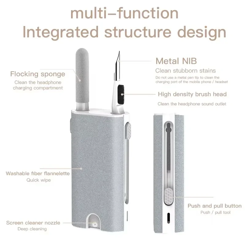 ZLRLMHY Airpod Pro 5-in-1 Reinigingsborstel Camera Telefoon Tablet Laptop Schermreinigingstool Hoofdtelefoon Computerreinigingsset