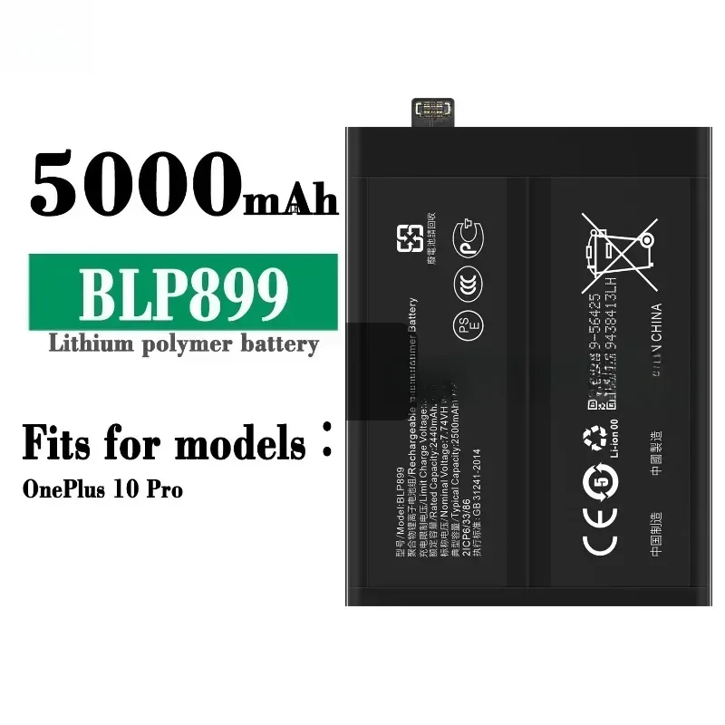 BLP899 5000mAh New Replacement Battery BLP899 for OPPO OnePlus 10 Pro Mobile Phone Batteries