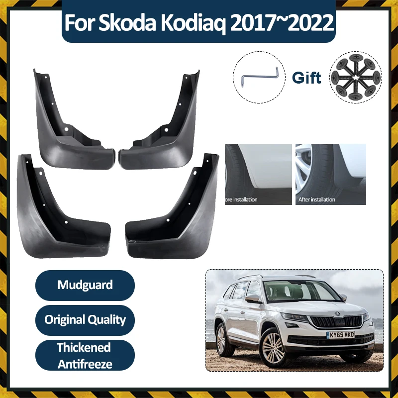 

Car Mudflap For Skoda Kodiaq NS7 2017 2018 2019 2020~2022 Car Mud Guard Flap Splash Front Rear Wheel Fender MudGuard Accessories