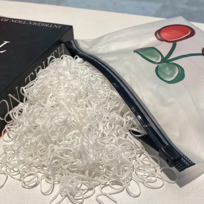 2000 Stück Einweg gummibänder Baby Haar elastische haargummi mädchen Pferdes chwanz Haar gummi Kinder Haarschmuck – Detail 15