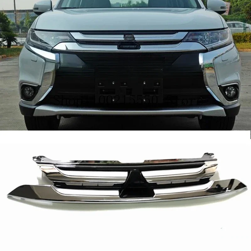 

Front Bumper Upper Grille Insert Radiator For Mitsubishi Outlander 2016-2018 1PC Racing Grills