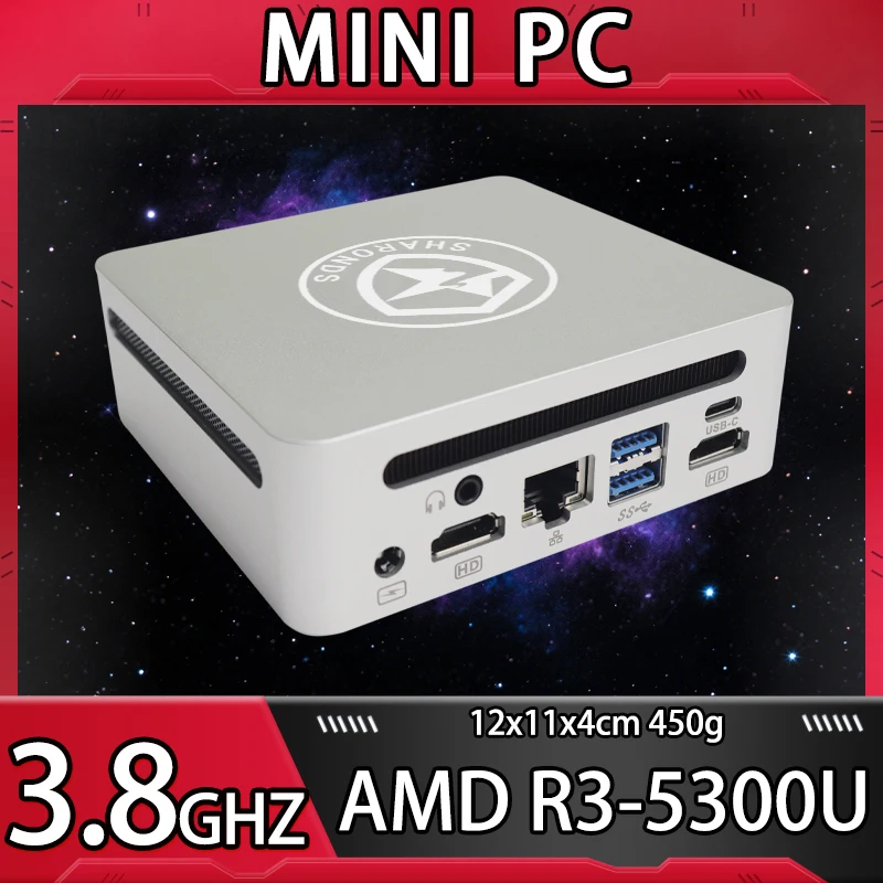 Мини-ПК AMD Ryzen3 5300U Windows 11 Pro