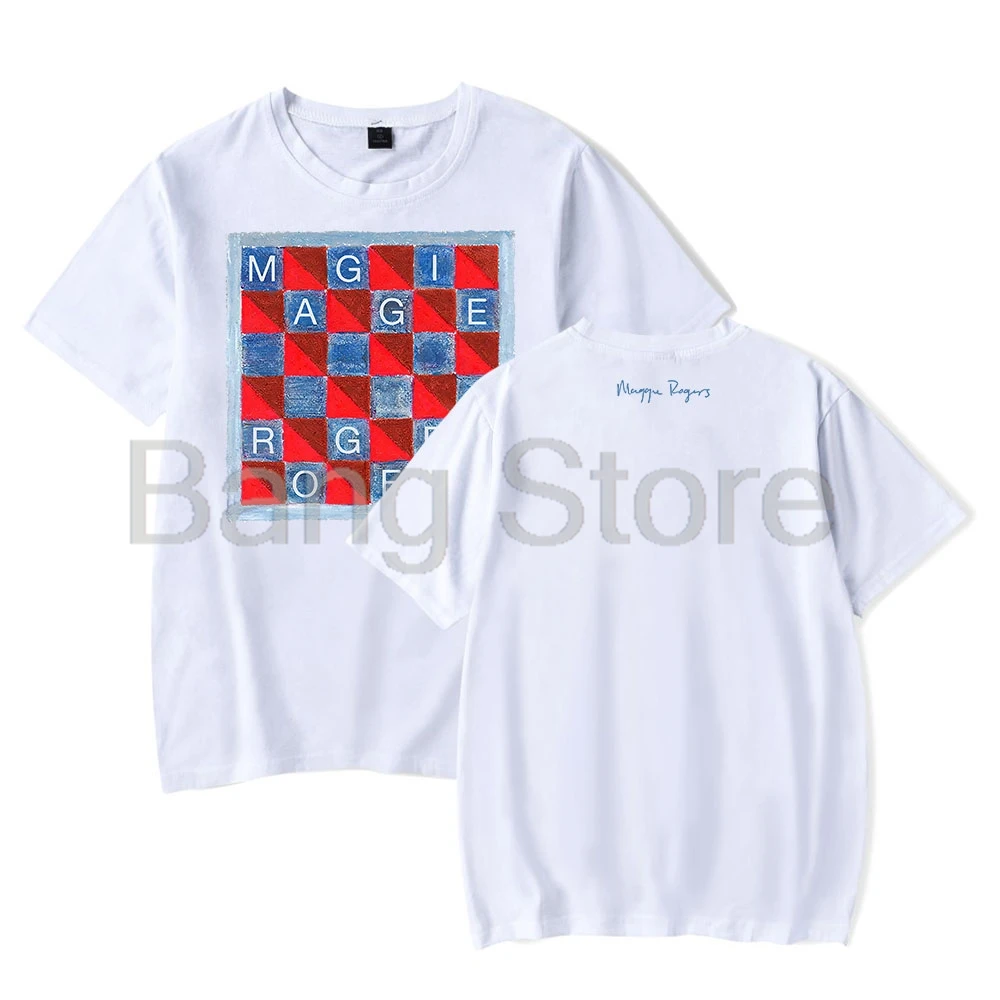 Maggie Rogers Checkmate Short Sleeve Tee Women Men Crewneck Fashion T-shirt Unisex Tops