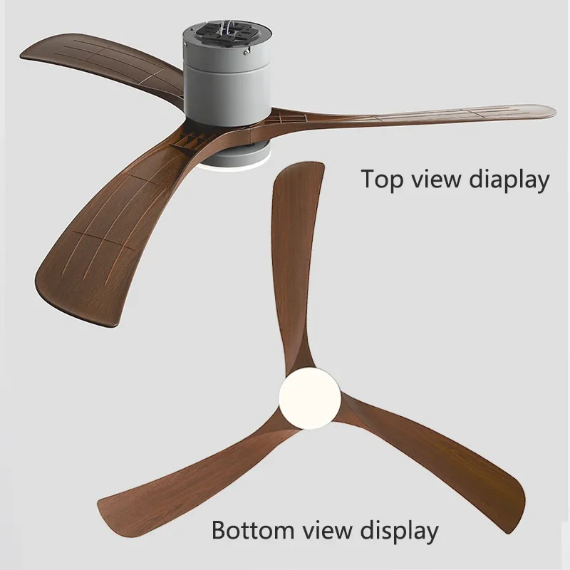 36/46/56 Inch Low Profile Ceiling Fan Light 3 ABS Blades DC Motor Remote Control LED Dining Room Bedroom Living Room 110V 220V