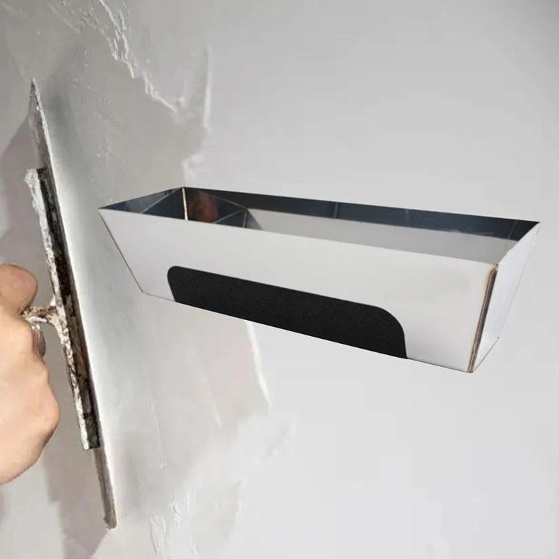 ABS-パッド付きステンレス鋼泥トレイ、防水、滑らか、頑丈、滑り止め、乾式壁、石膏