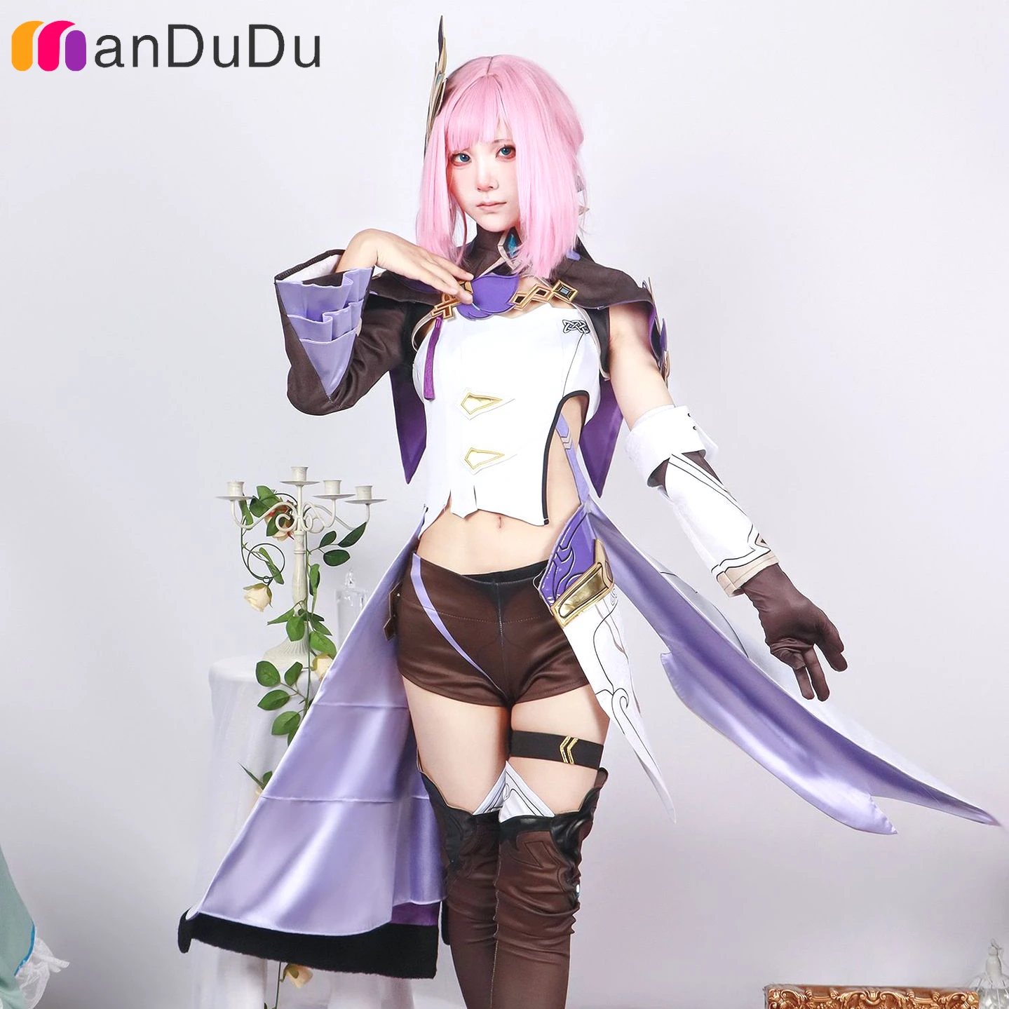 Game Honkai Impact 3rd Elysia Cosplay Costume Role Play Comic Con Dress Hallowmas Party Wigs Animation Prop