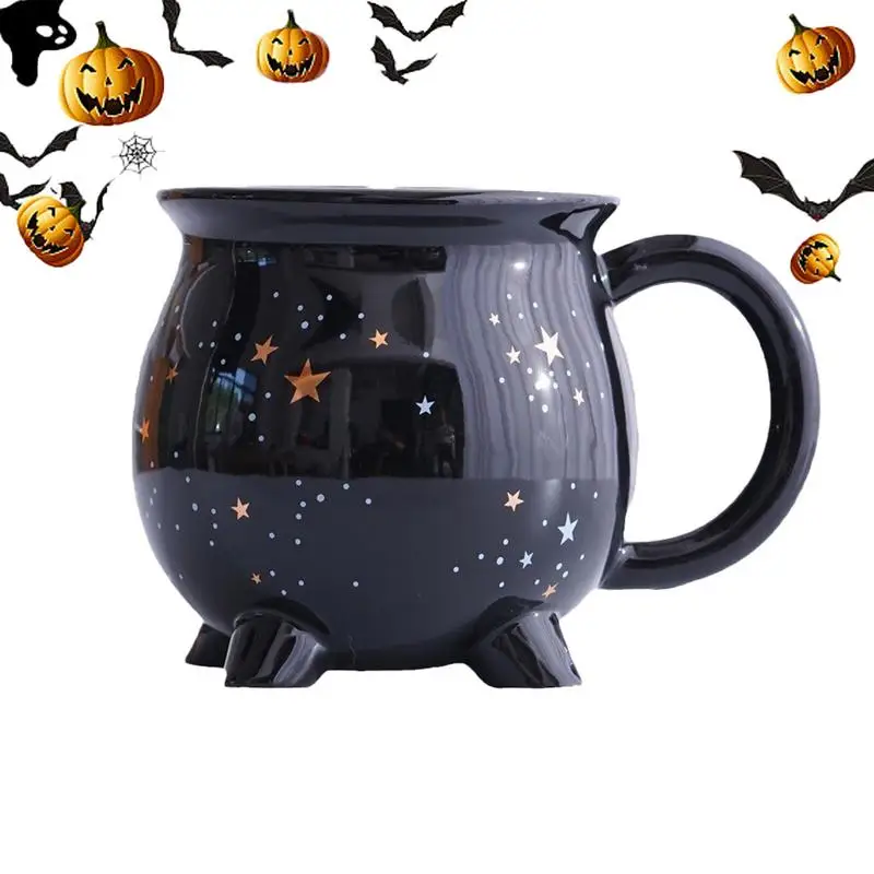 

Halloween Witch Ceramic Mug Hot Chocolate Drink Water candle-holder With Handle Novelty Coffee Mugs For Adults Ceramics Gift