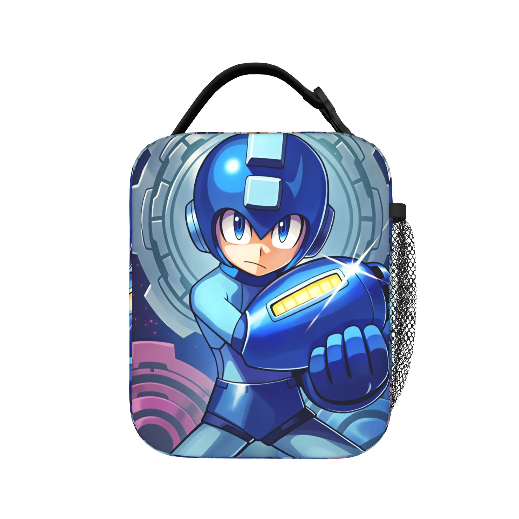 Mega Mans Lunch Bag Funny Lunch Box Outdoor Picnic Portable Thermal Lunch Bags For Men Oxford Print Cooler Bag