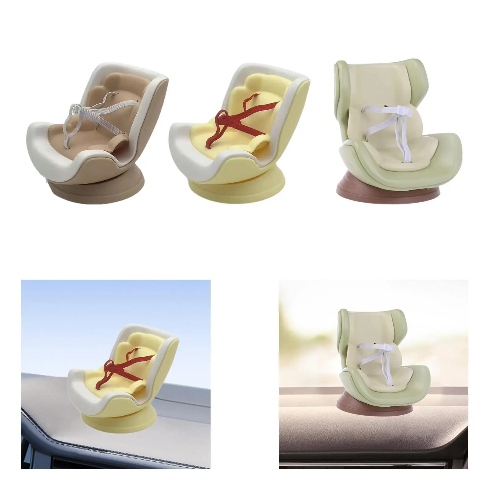 حامل مقعد السيارة للدمى، ديكور داخلي للسيارة، للعرض على سطح المكتب