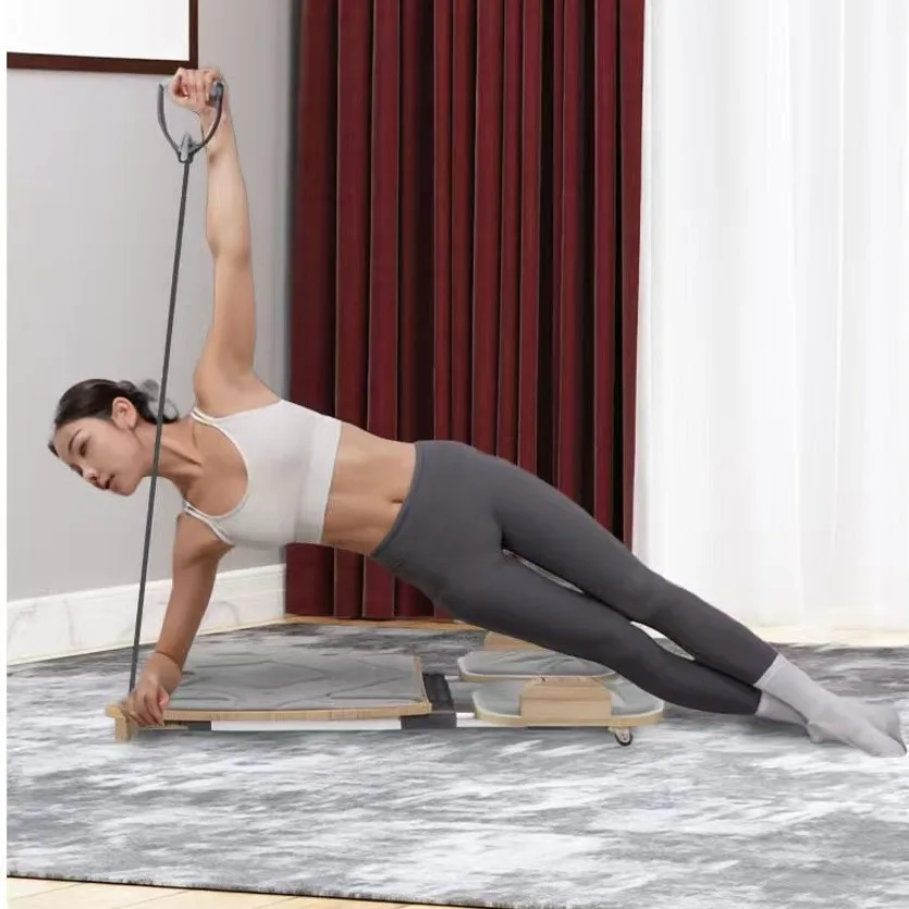 Cross machine function mini and convenient Pilates training equipment with drawstring, small yoga spring Pilates bed view 3