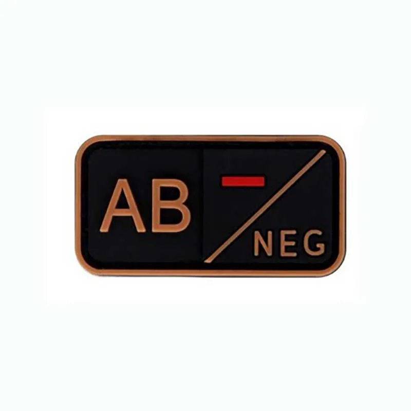 5*2,5 CM 3D Blutgruppe Abzeichen Patch A+ B+ AB+ O+ A- B- AB- O- PVC Gummi Embleme, Militärische Taktische Abzeichen Patches mit Haken – Detail 7
