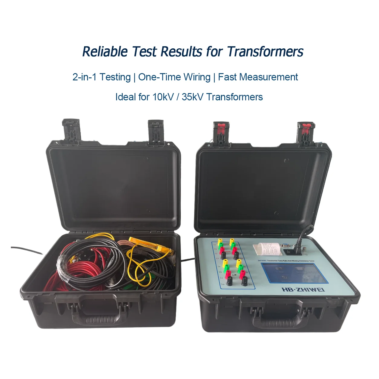 ZHIWEI Hot Sale Portable Transformer Turns Ratio TTR Tester DC Winding Resistance for 10A Current High Precision 0.2%