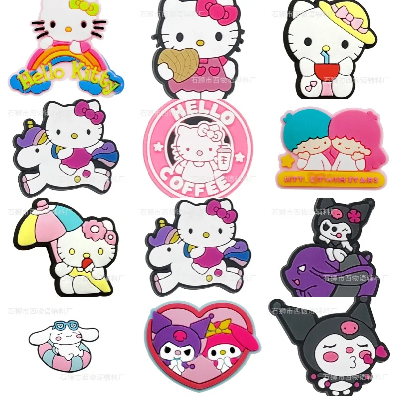 

Cute Hello Kitty Shoe Buckle Toy Kawaii Cartoon Anime High Beauty Sweet Women Accessories Decoration Student Girl Gift Wholesale
