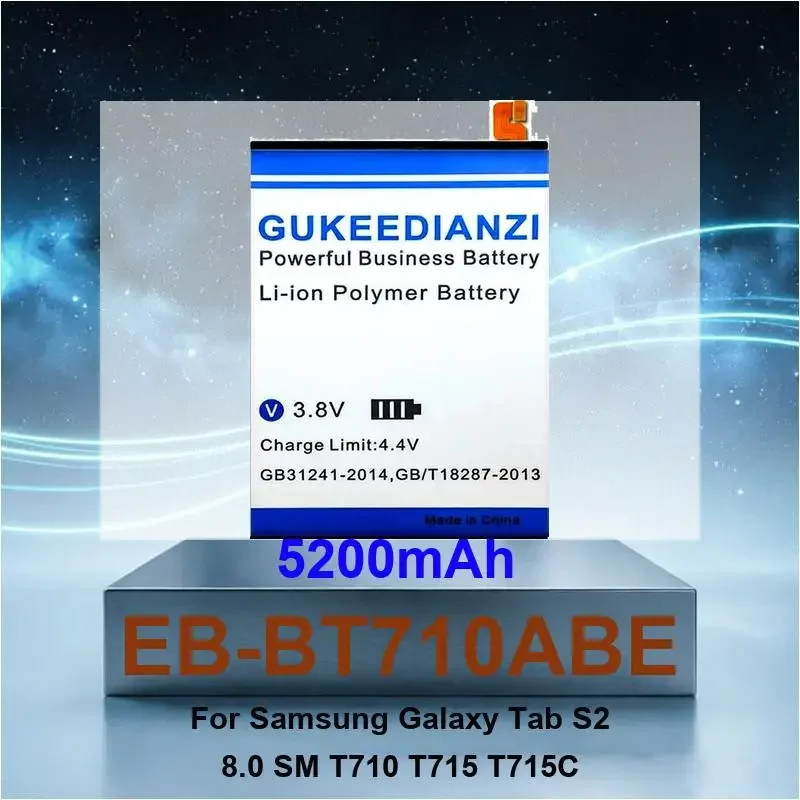

5200mAh EB-BT710ABE Tablet Battery For Samsung Galaxy Tab S2 8.0 SM T710 T715 T715C High Capacity