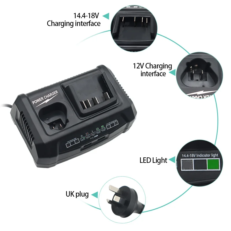 Chargeur rapide de batterie au lithium-ion pour BOSwivel, port touristique, 10.8V, 12V, 14.4V, 18V, BAT411, BAT412, BAT609, BAT609G, BAT618