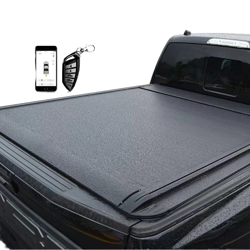 High Quality Electric Retractable Aluminum Alloy Hard Type Roller Shutter Tonneau Cover Fit F150 Ranger Raptor Amarok BT-50 Hilu