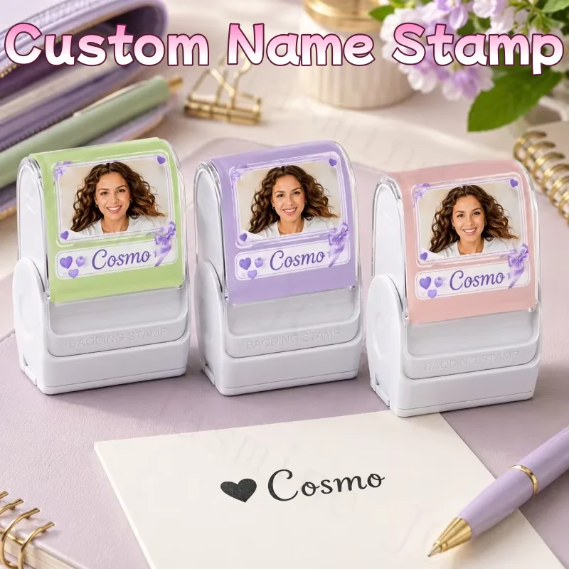 

Customized children's name stamp,personalized waterproof stamp for clothing,Men's and women's personalized ink pad stamps gift