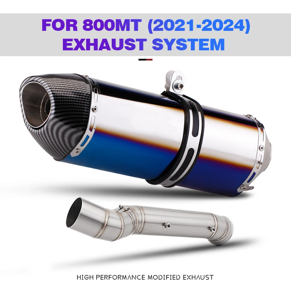 

For CFMOTO 800MT CF 800-5A 2021 2022 Motorcycle Exhaust DB Killer Escape Moto Muffler Middle Link Pipe Slip On