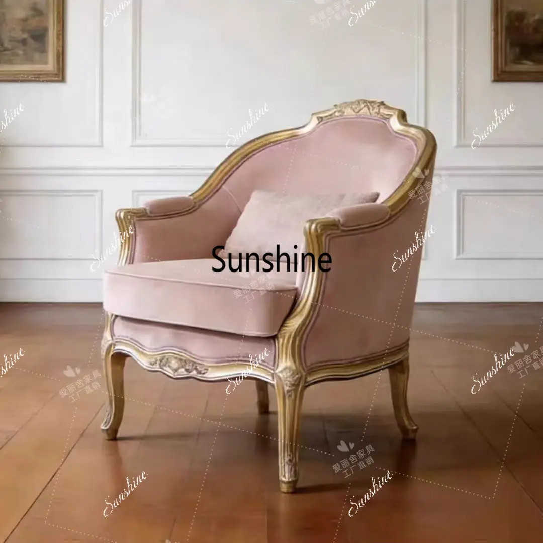 

French court style wood carving sofa chair