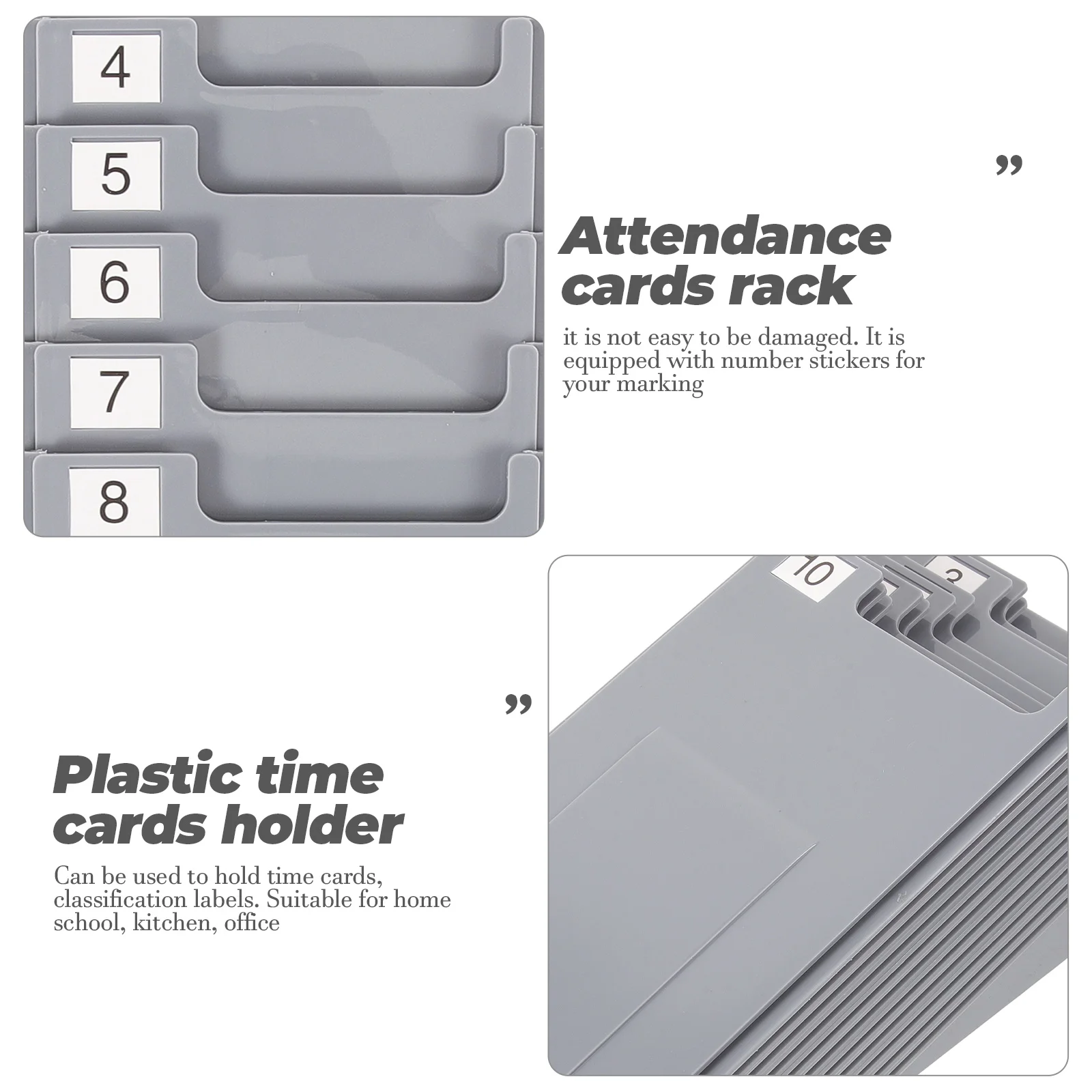 

Business Card Holder Labels Time Rack Organizer Attendance Cards Storage Shelf Plastic Sturdy Warehouse Material Cards Holder