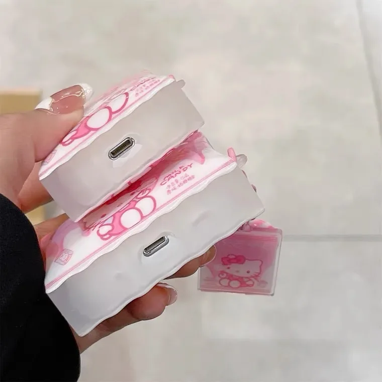 Cute Hellos Kitties With Candy pendant For AirPods 3 Case AirPods 1 2 AirPods Pro 2 Case IPhone Earphone Accessories Cover