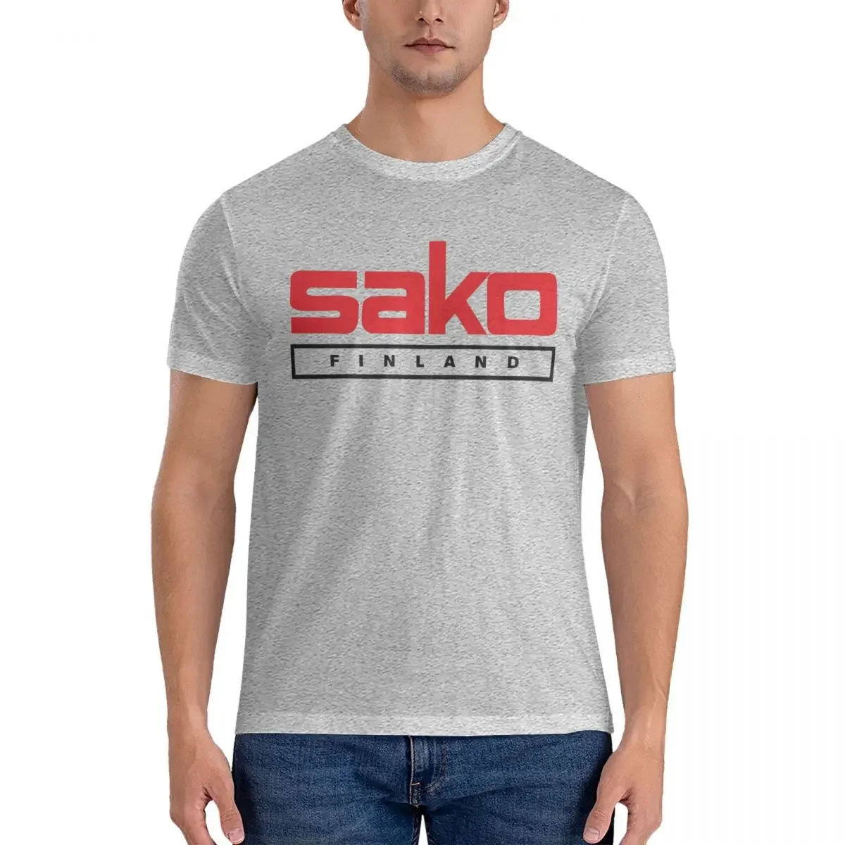 SAKO ARMS T-Shirt for Men Cotton Oversized T Shirts Men's Tees Short Round Neck Summer Clothes Tops S-6XL