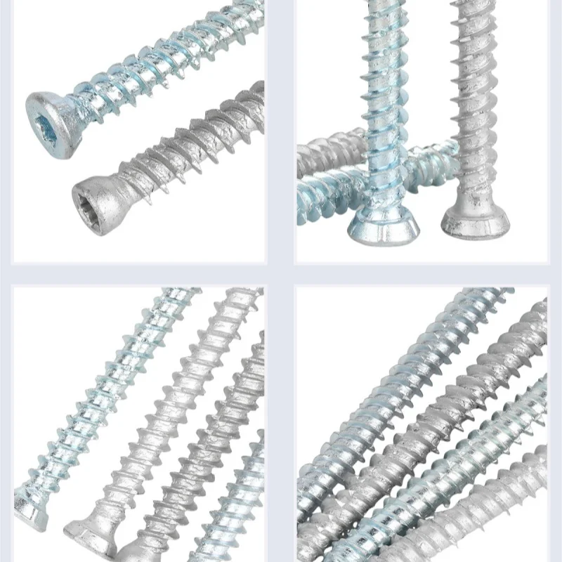 7.5mm Grade 8.8 Carbon Steel Countersunk Torx Head Self-Cutting Self Tapping Screws Concrete Cement Door Window Installation
