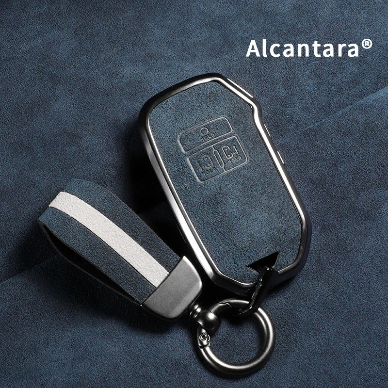 

High End Alcantara Suede 3 6 Button for Kia KN K3 K5 KX3 KX1 KX5 Sportage Carnival Smart Remote Car Key Case Cover Fob Keychain