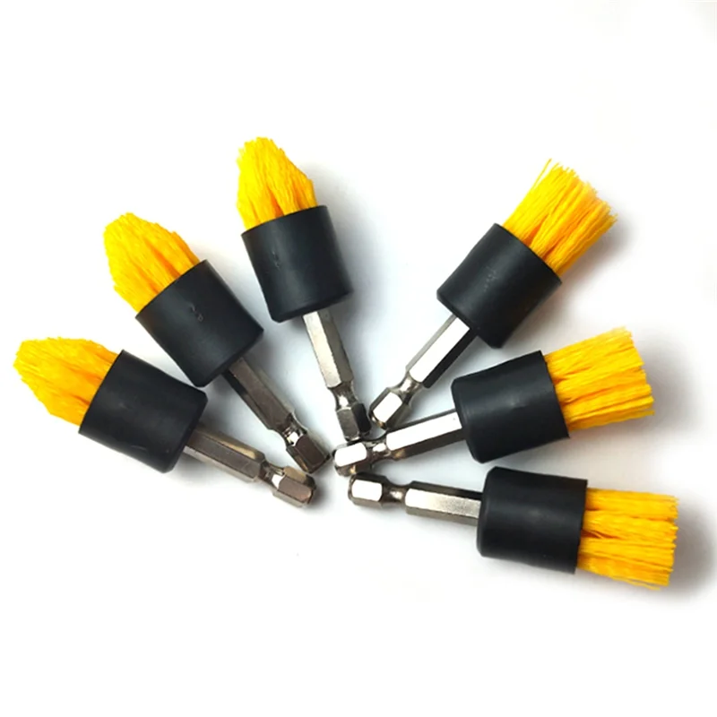 4 Pack Drill Brush Attachment Set All Purpose Detail Brush Attachments for Cordless Drill Tile & Grout Drill Brush Set