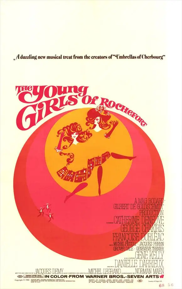 Hot Movie Les Demoiselles de Rochefort (1967) The Young Girls of Rochefort Art SILK POSTER Wall Art Home Decorative painting