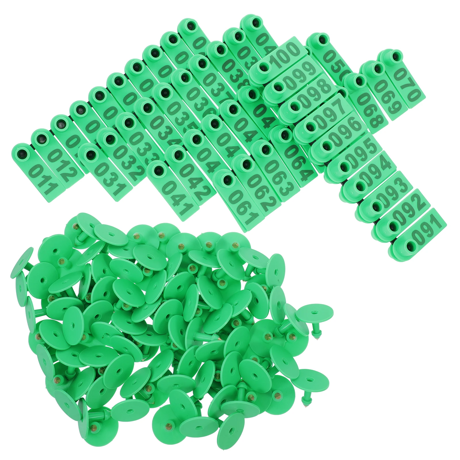 

100pcs Livestock Plastic Animal Id Tags For Cattle Sheep Cow Ear Marker Durable Identification Tag Blank Ear Tags For Chickens