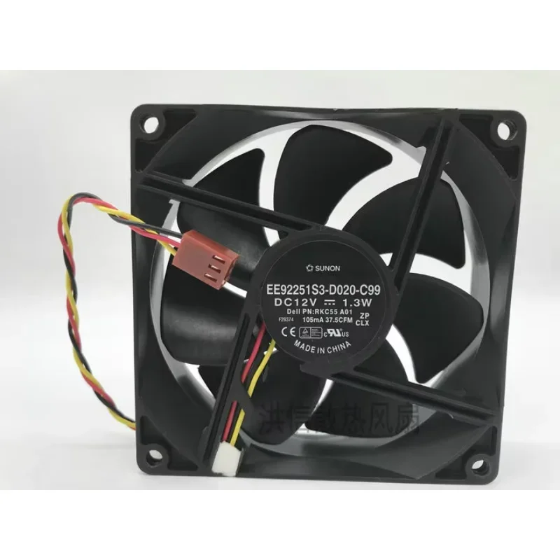 

SUNON EE92251S3-D020-C99 DC 12V 1.26W 92x92x25mm 3-Wire Server Cooling Fan