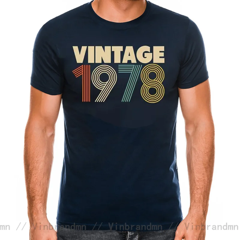 Vintage 1978 Men T Shirt Summer Funny Oversize O-neck Cotton Custom Short Sleeve Brand Clothing Tees Harajuku Streetwear Tshirt