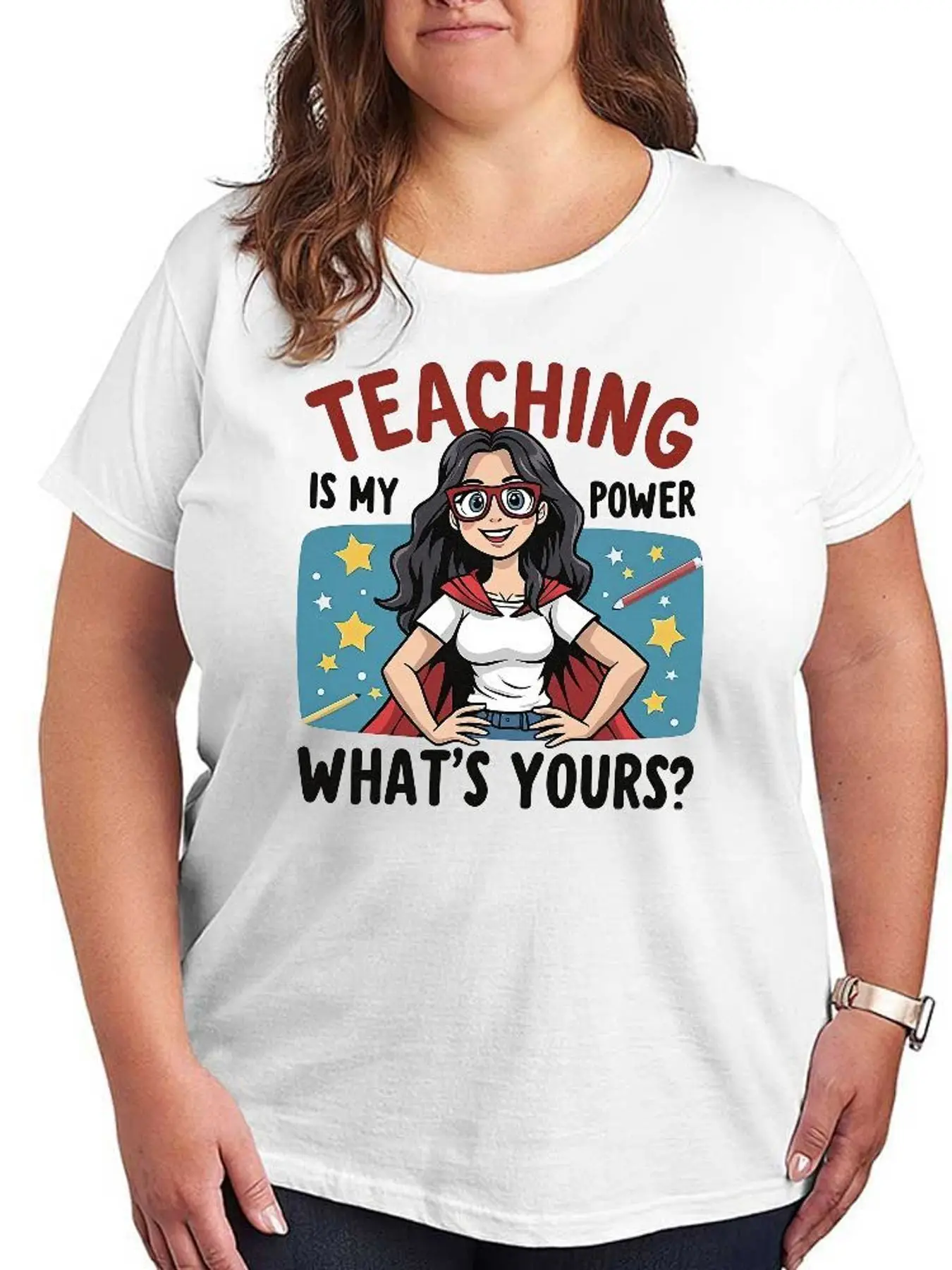 Teaching Is My Power Graphic Tee for Women