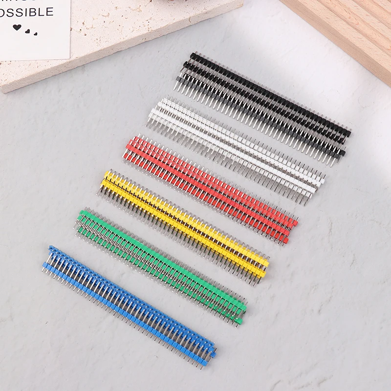 30 peças cabeçalho de pino quebrável kit de conector de cabeçote macho de fileira única ferramenta de tira de pino pcb