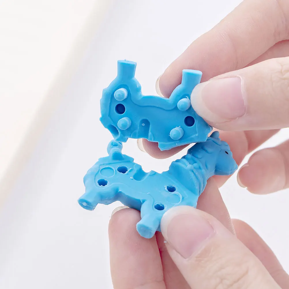 

16pcs Cartoon Eraser Cute Alpaca Bright TPR Gift Toy Craft Student School Supply Kids Kindergarten Fun Decor